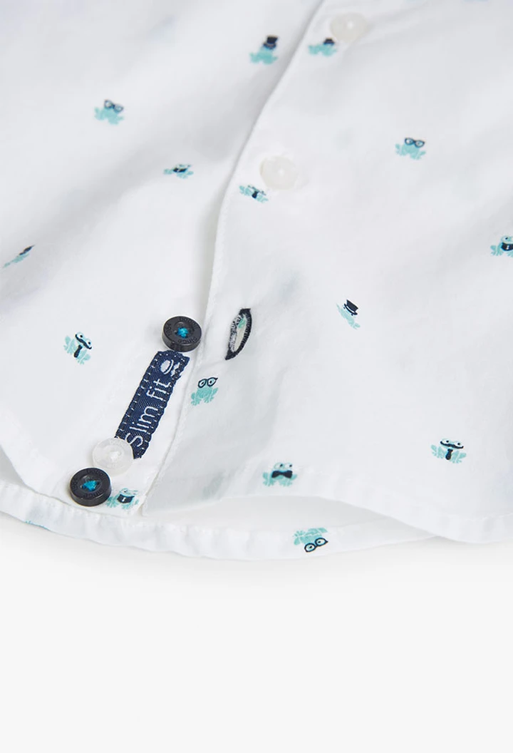 Chemise imprimée en popeline pour bébé garçon