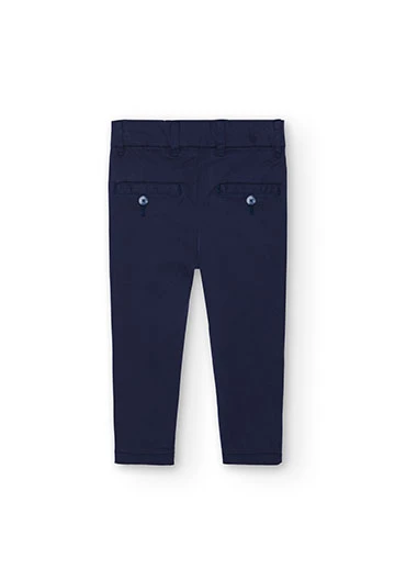 Baby Boy\'s stretch Satin trousers in Navy