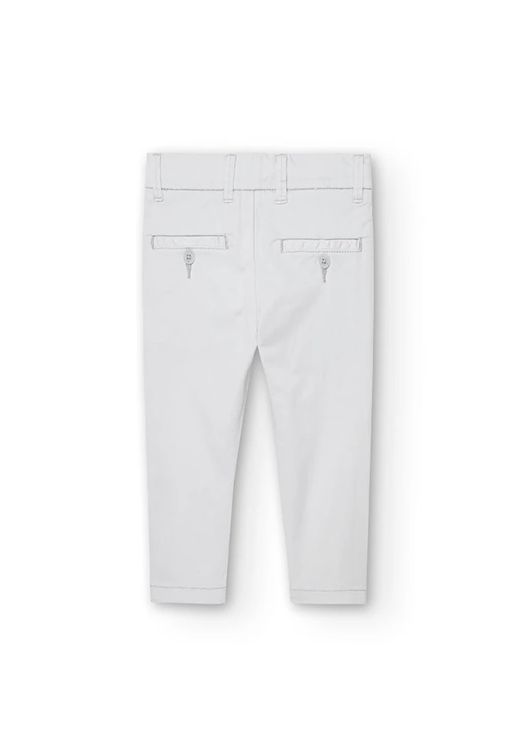 Pantalon en satin élastique beige pour bébé garçon