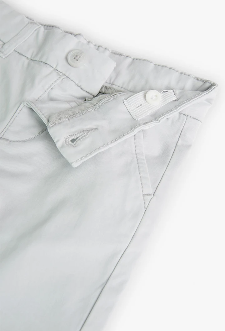 Pantalon en satin élastique beige pour bébé garçon