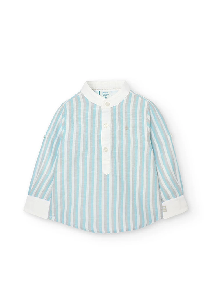 Chemise en lin à rayures pour bébé garçon