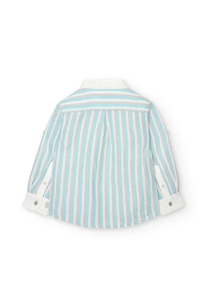Chemise en lin à rayures pour bébé garçon