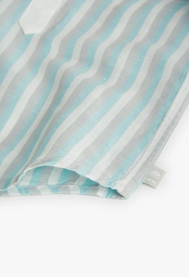 Chemise en lin à rayures pour bébé garçon