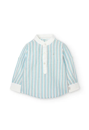Baby boy\'s striped linen shirt