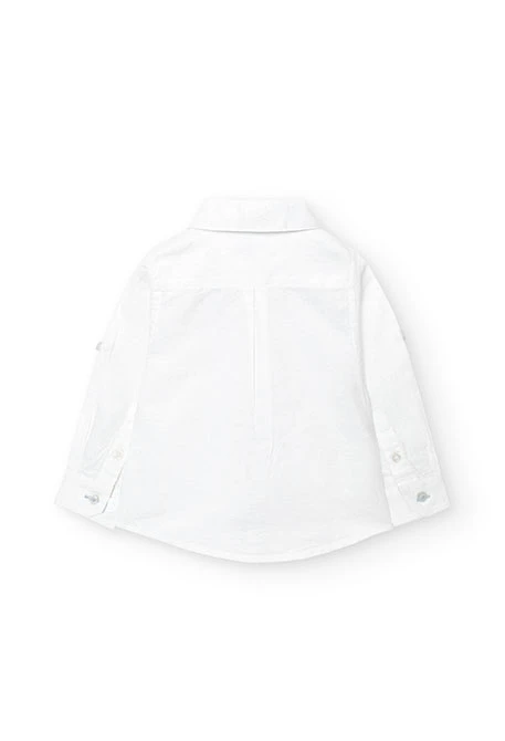 Baby boy's white linen shirt