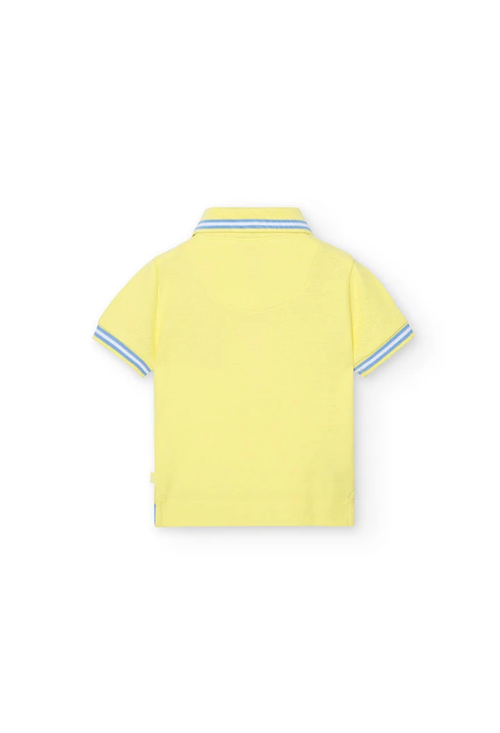 Baby boy's yellow piqué polo shirt