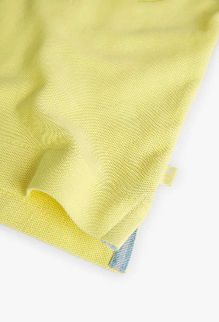 Polo piqué jaune pour bébé garçon