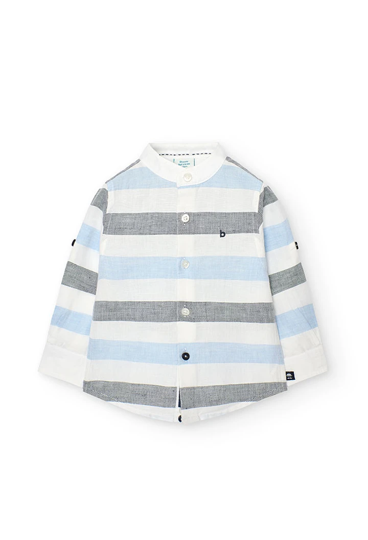 Chemise en lin à rayures pour bébé garçon