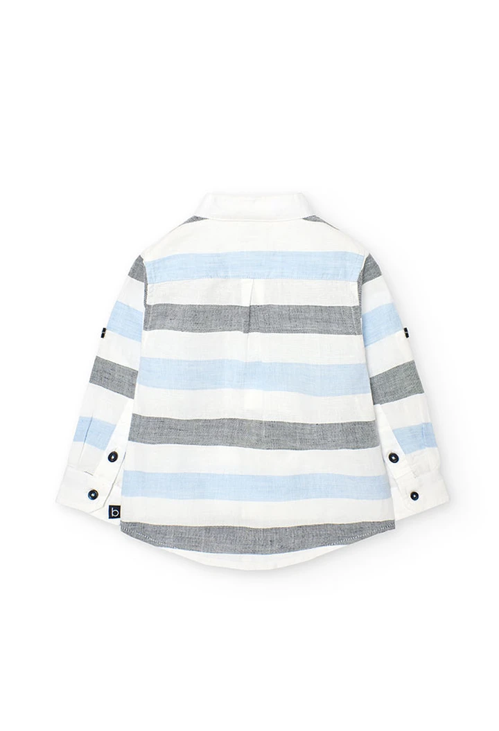 Chemise en lin à rayures pour bébé garçon