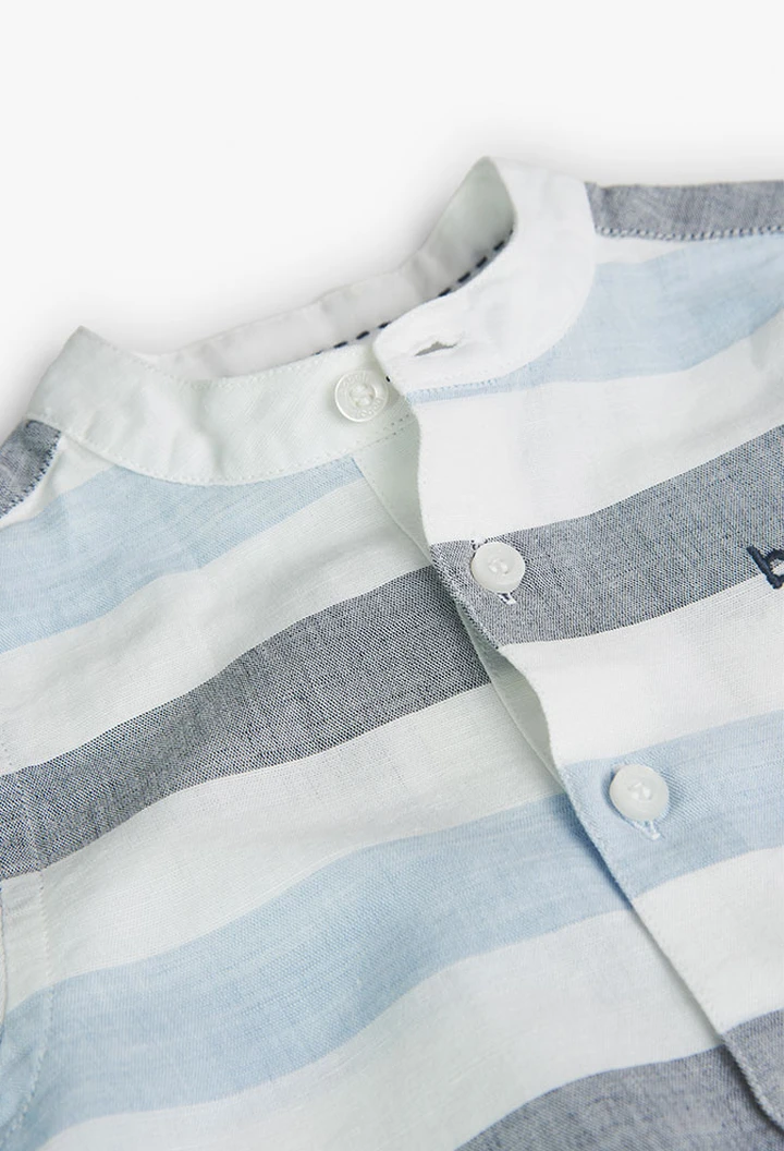Chemise en lin à rayures pour bébé garçon