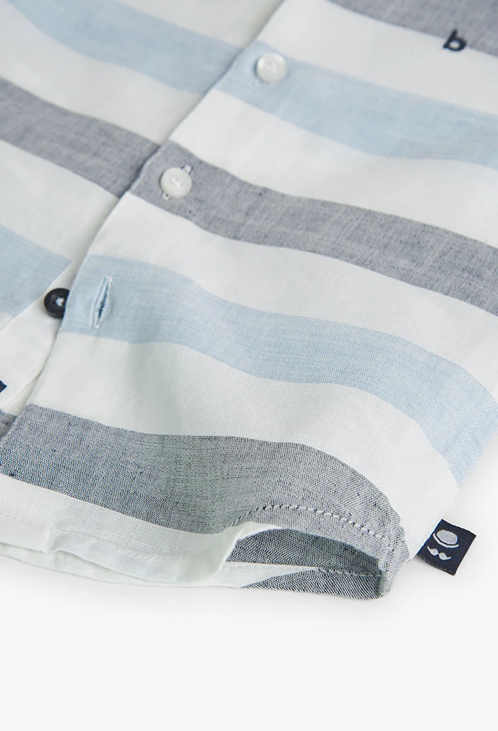 Chemise en lin à rayures pour bébé garçon