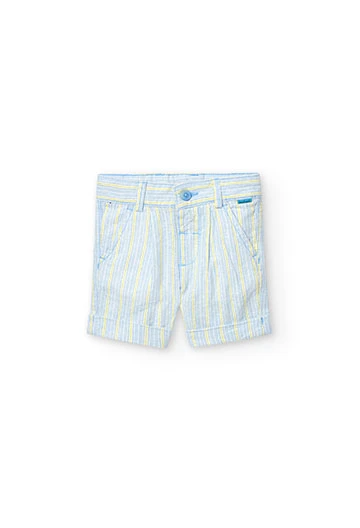 Striped linen shorts for baby boys