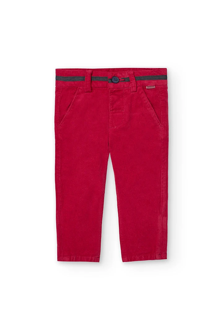 Pantalón de micropana para bebé niño en rojo