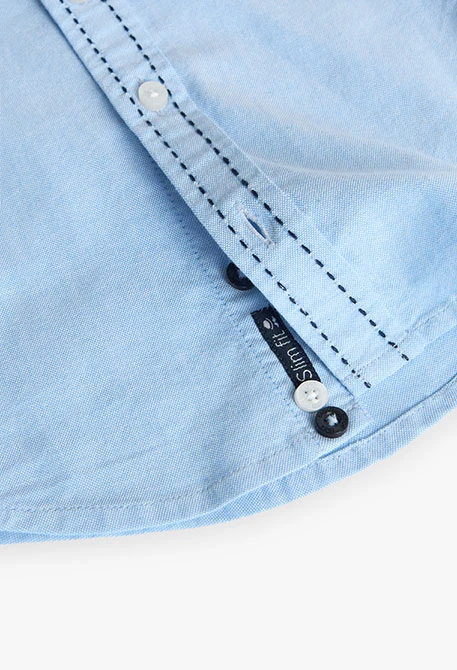 Camicia oxford per neonato bambino in azzurro cielo