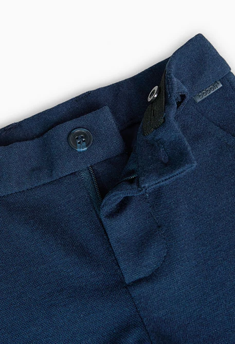 Pantalon en flanelle pour bébé garçon en bleu marine