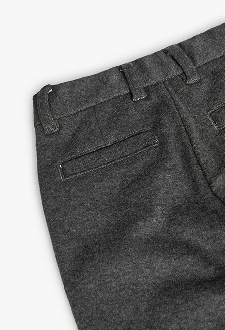 Pantalon en flanelle pour bébé garçon en bleu gris foncé