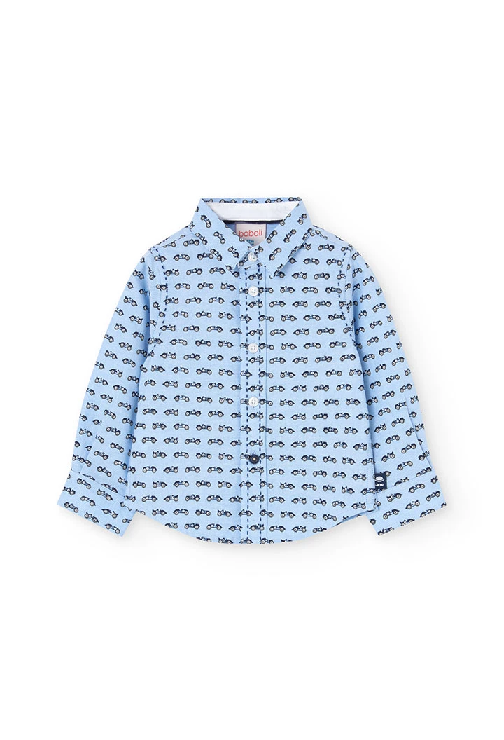 Camisa oxford estampada para bebé niño