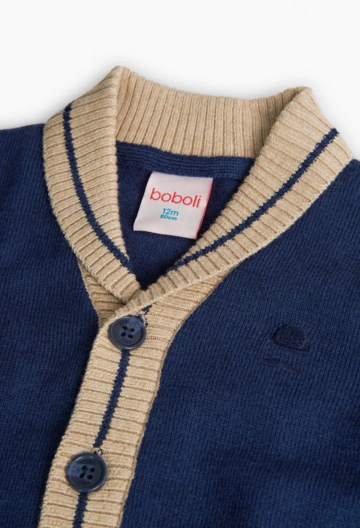 Strickjacke für Baby-Jungen in Marineblau