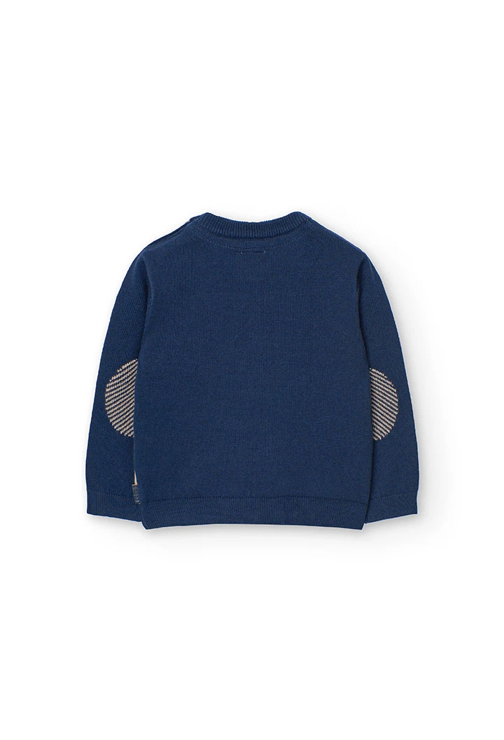 Pull en tricot pour bébé garçon avec motif à carreaux