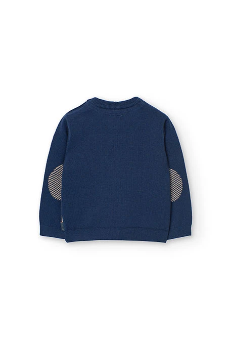 Pull en tricot pour bébé garçon avec motif à carreaux