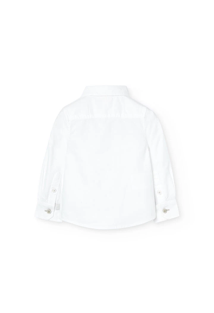 Camisa oxford para bebé menino em branco