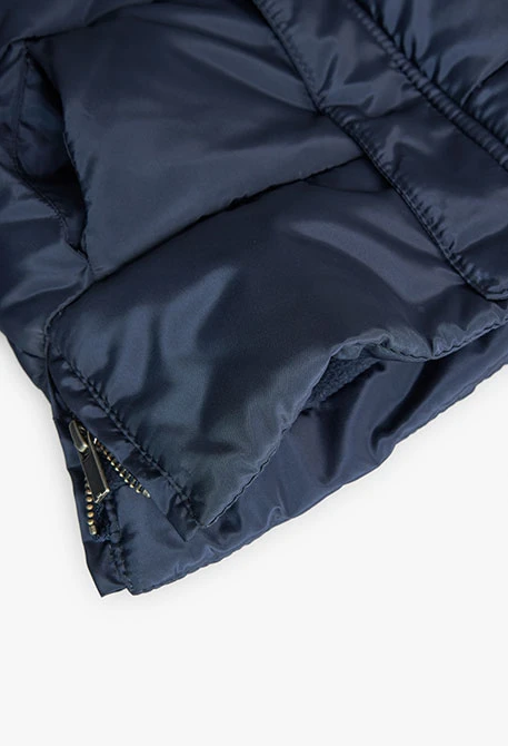 Navy blue parka for baby boy