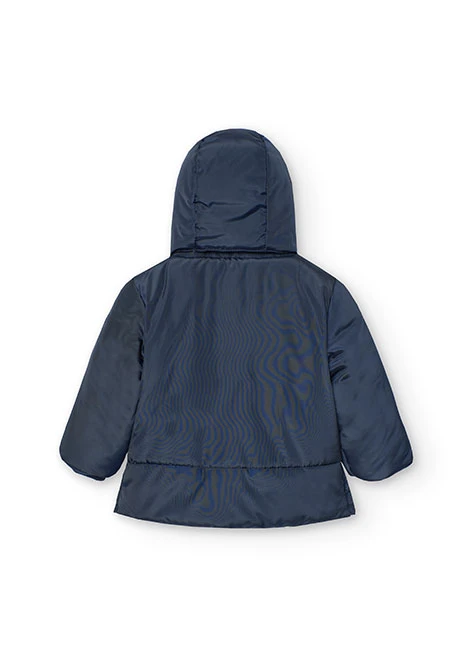 Navy blue parka for baby boy