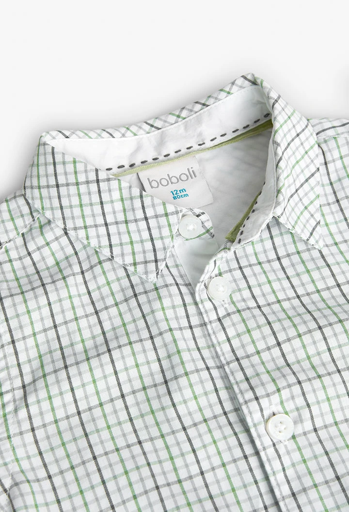 Camisa oxford de cuadros para bebé niño