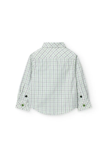 Camisa oxford aos quadrados para bebé menino