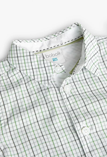 Camicia oxford a quadri per neonato maschio