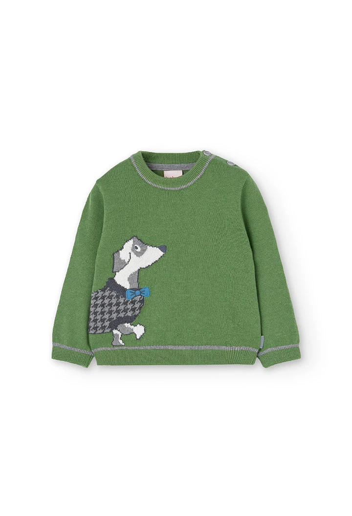 Pull en tricot pour bébé garçon en vert