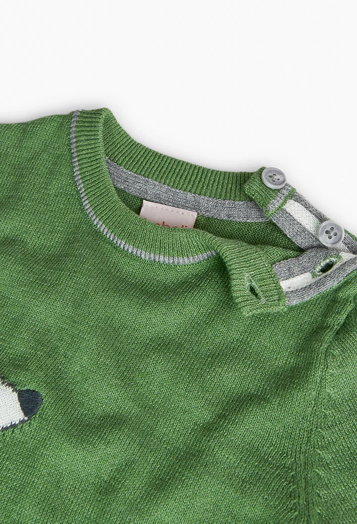 Pull en tricot pour bébé garçon en vert