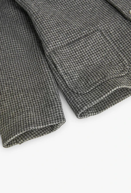 Houndstooth blazer for boys in grey