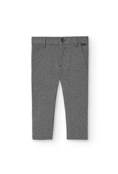 Cotton trousers for baby boy in grey