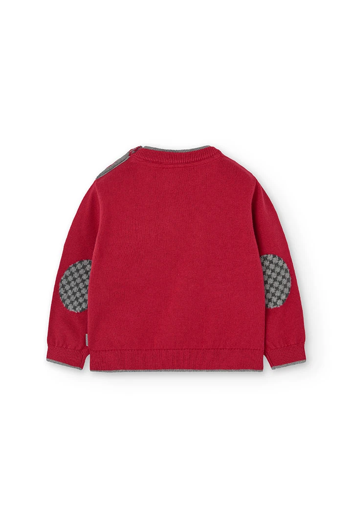 Pull en tricot pour bébé garçon de couleur grenat