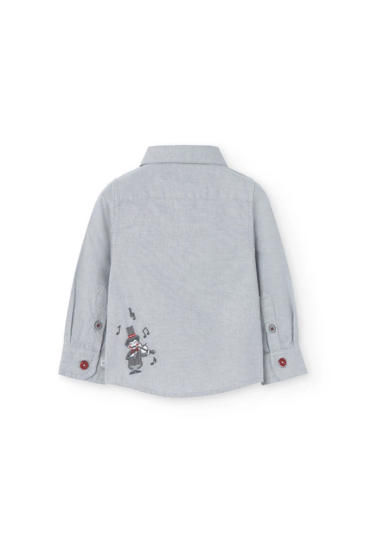 Chemise oxford pour bébé garçon en gris clair