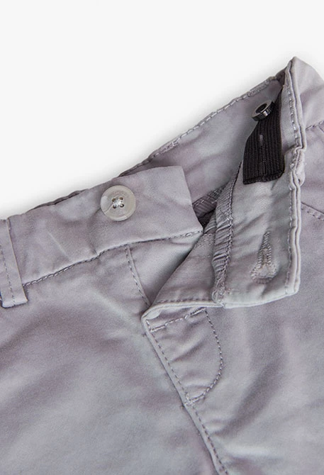 Pantalon en satin pour bébé garçon en gris