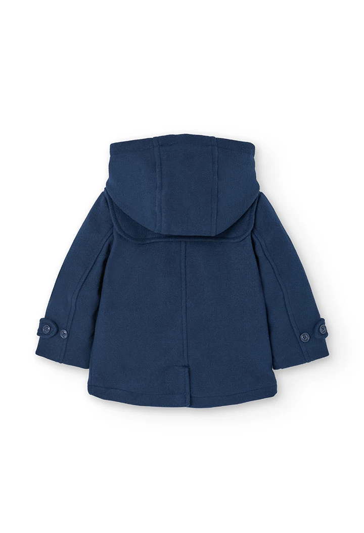 Navy blue duffle coat for baby boy