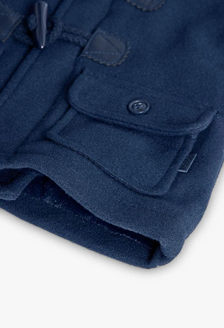 Navy blue duffle coat for baby boy