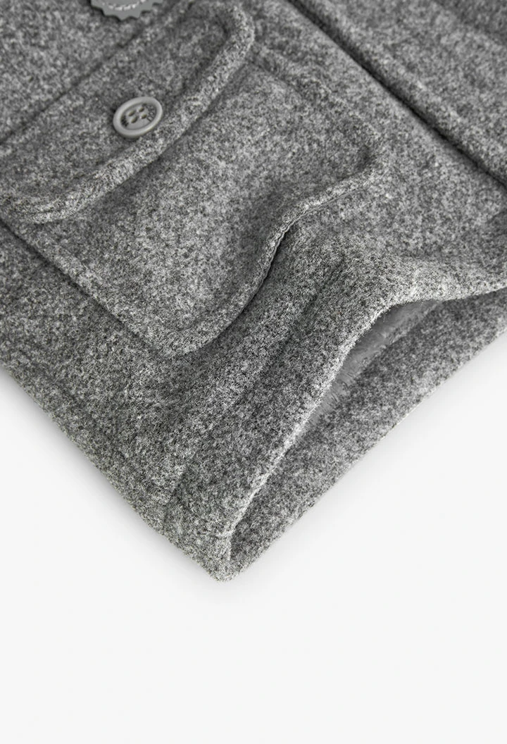 Duffle-coat pour bébé garçon en gris chiné