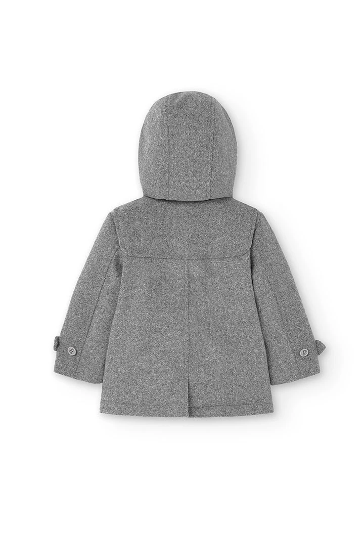 Duffle coat for baby boy in grey