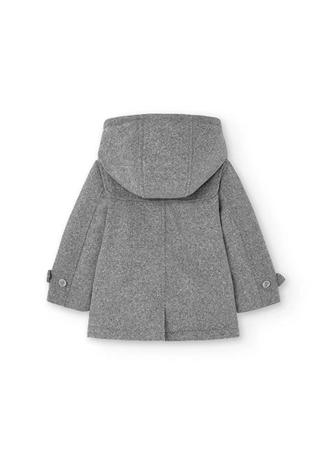 Duffle-coat pour bébé garçon en gris chiné