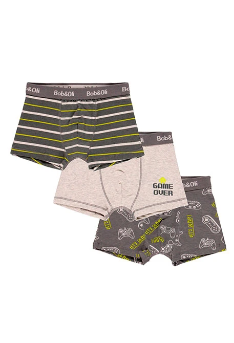Pack de 3 boxers pour garçon - organique