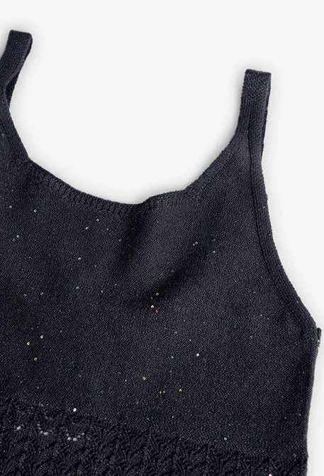 Trikot-Top für Mädchen in Marineblau