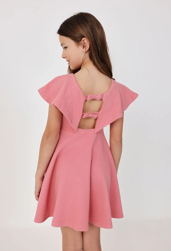 Strickkleid für Mädchen in Rosa