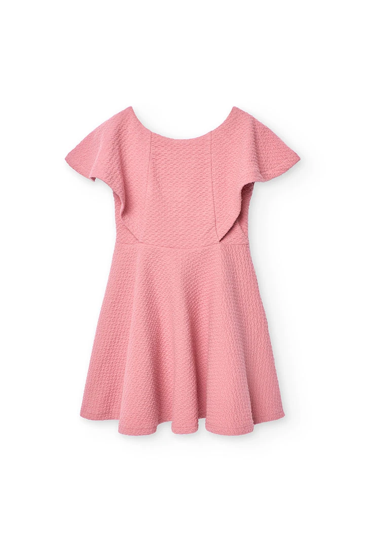 Strickkleid für Mädchen in Rosa