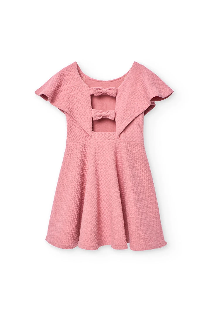 Robe en maille pour fille en couleur rose