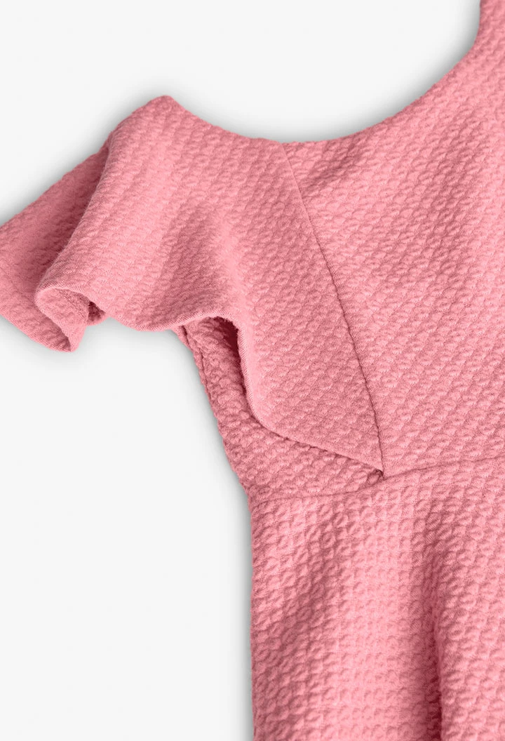 Strickkleid für Mädchen in Rosa