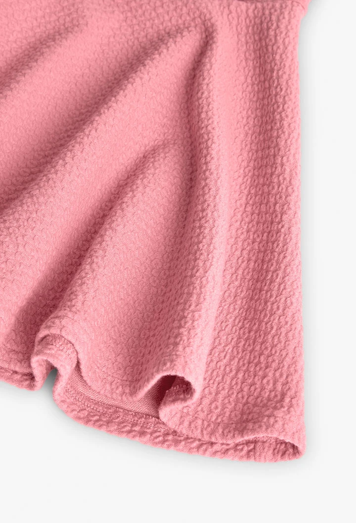 Strickkleid für Mädchen in Rosa