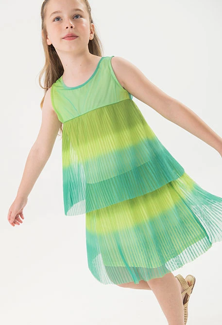 Tüllkleid für Mädchen in Grün.